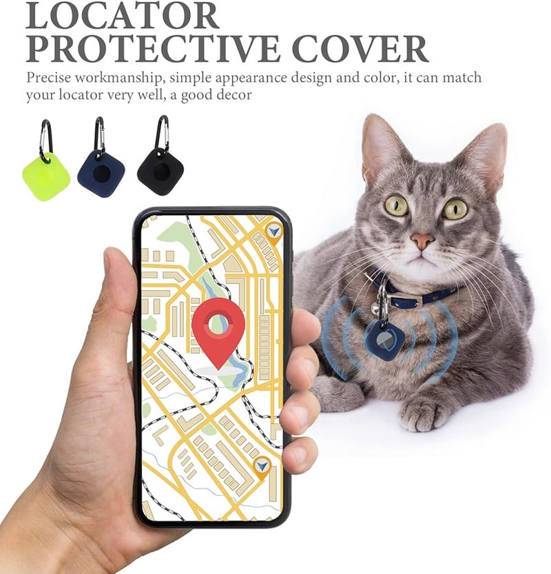 3Pcs Black Silicone Protective Case for Tile Mate Durable Scratch Resistant Cover - Image 3